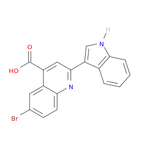 4-Quinolinecarboxylic acid, 6-bromo-2-(1H-indol-3-yl)-