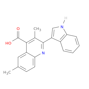 4-Quinolinecarboxylic acid, 2-(1H-indol-3-yl)-3,6-dimethyl-