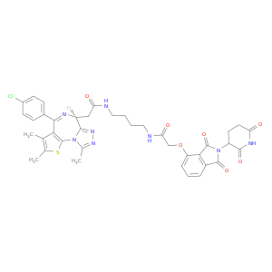 (6S)-4-(4-氯苯基)-N-[4-[[2-[[2-(2,6-二氧代-3-哌啶基)-2,3-二氢-1,3-二氧代-1H-异吲哚-4-基]氧基]乙酰基]氨基]丁基]-2,3,9-三甲基-6H-噻吩并[3,2-f][1,2,4]三唑并[4,3-a][1,4]二氮杂卓-6-乙酰胺