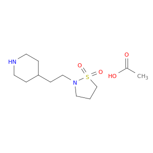 Piperidine, 4-[2-(1,1-dioxido-2-isothiazolidinyl)ethyl]-, monoacetate