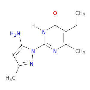 2-(5-氨基-3-甲基-1H-吡唑-1-基)-5-乙基-6-甲基嘧啶-4(3H)-酮