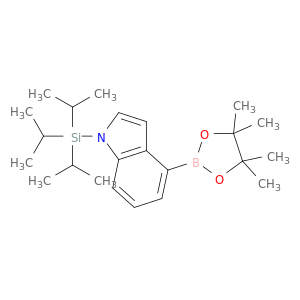 4-(4,4,5,5-四甲基-1,3,2-二氧基硼醇-2-基)-1-[Tris(1-甲乙基)甲硅烷基]-1H-吲哚