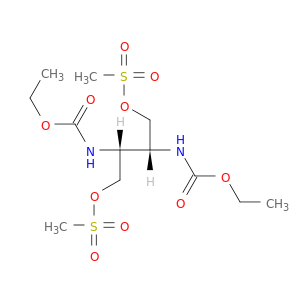 Carbamic acid, [1,2-bis[[(methylsulfonyl)oxy]methyl]-1,2-ethanediyl]bis-, diethyl ester, (R*,R*)- (9CI)