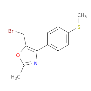 Oxazole, 5-(bromomethyl)-2-methyl-4-[4-(methylthio)phenyl]-