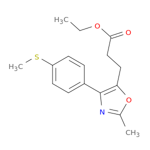 5-Oxazolepropanoic acid, 2-methyl-4-[4-(methylthio)phenyl]-, ethyl ester