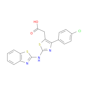 5-Thiazoleacetic acid, 2-(2-benzothiazolylamino)-4-(4-chlorophenyl)-