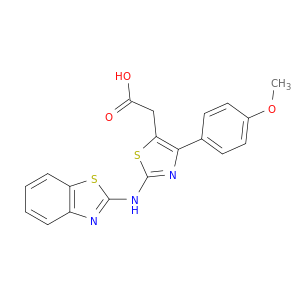 5-Thiazoleacetic acid, 2-(2-benzothiazolylamino)-4-(4-methoxyphenyl)-