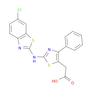 5-Thiazoleacetic acid, 2-[(6-chloro-2-benzothiazolyl)amino]-4-phenyl-