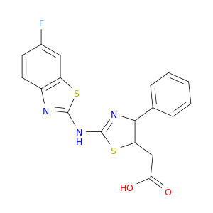 5-Thiazoleacetic acid, 2-[(6-fluoro-2-benzothiazolyl)amino]-4-phenyl-