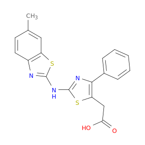 5-Thiazoleacetic acid, 2-[(6-methyl-2-benzothiazolyl)amino]-4-phenyl-