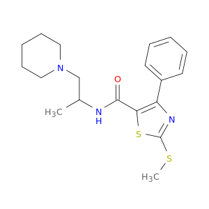 N-(1-METHYL-2-(PIPERIDIN-1-YL)ETHYL)-2-(METHYLTHIO)-4-PHENYL-5-THIAZOLECARBOXAMIDE