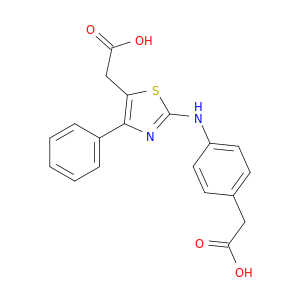 5-Thiazoleacetic acid, 2-[[4-(carboxymethyl)phenyl]amino]-4-phenyl-