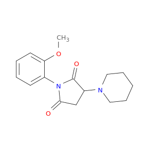 2,5-Pyrrolidinedione, 1-(2-methoxyphenyl)-3-(1-piperidinyl)-