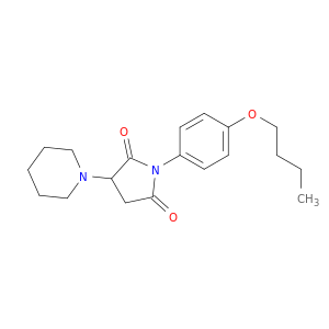 2,5-Pyrrolidinedione, 1-(4-butoxyphenyl)-3-(1-piperidinyl)-