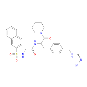 Acetamide, N-[1-[[4-[[(aminoiminomethyl)amino]methyl]phenyl]methyl]-2-oxo-2-(1-piperidinyl)ethyl]-2-[(2-naphthalenylsulfonyl)amino]-