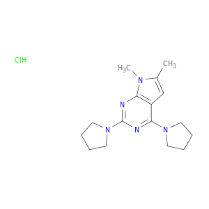 6,7-Dimethyl-2,4-di-1-pyrrolidinyl-7H-pyrrolo[2,3-d]pyrimidine hydrochloride