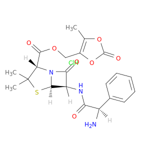 4-THIA-1-氮杂双环[3.2.0]庚烷-2-羧酸,6-[[(2R)-2-氨基-2-苯基乙炔]氨基]-3,3-二甲基-7-氧代-,(5-甲基-2-氧代-1,3-二氧化氧-4-基)甲酯,盐酸盐(1：1),(2s,5r,6r)-