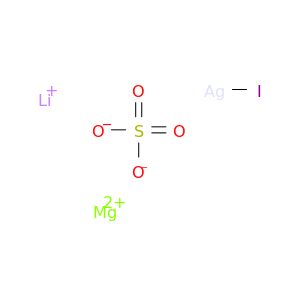 Lithium magnesium silver iodide sulfate