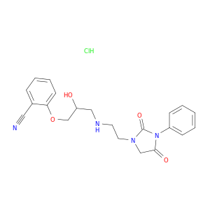 Benzonitrile, 2-[3-[[2-(2,4-dioxo-3-phenyl-1-imidazolidinyl)ethyl]amino]-2-hydroxypropoxy]-, hydrochloride (1:1)