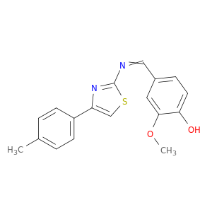 Phenol, 2-methoxy-4-[[[4-(4-methylphenyl)-2-thiazolyl]imino]methyl]-