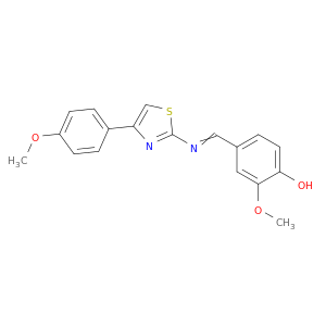 Phenol, 2-methoxy-4-[[[4-(4-methoxyphenyl)-2-thiazolyl]imino]methyl]-