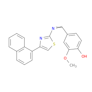 Phenol, 2-methoxy-4-[[[4-(1-naphthalenyl)-2-thiazolyl]imino]methyl]-