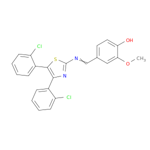 Phenol, 4-[[[4,5-bis(2-chlorophenyl)-2-thiazolyl]imino]methyl]-2-methoxy-