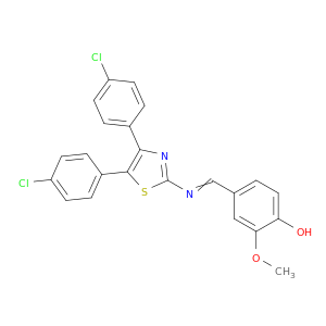 Phenol, 4-[[[4,5-bis(4-chlorophenyl)-2-thiazolyl]imino]methyl]-2-methoxy-