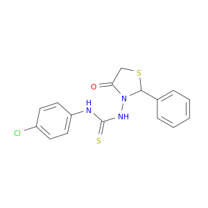 Thiourea, N-(4-chlorophenyl)-N'-(4-oxo-2-phenyl-3-thiazolidinyl)-