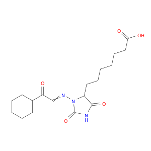 4-Imidazolidineheptanoic acid, 3-[(2-cyclohexyl-2-oxoethylidene)amino]-2,5-dioxo-