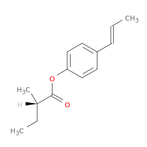 Butanoic acid, 2-methyl-, 4-(1E)-1-propen-1-ylphenyl ester, (2S)-