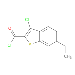 3-氯-6-乙基-1-苯并噻吩-2-甲酰氯