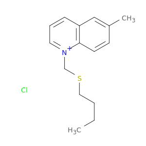 Quinolinium, 1-[(butylthio)methyl]-6-methyl-, chloride