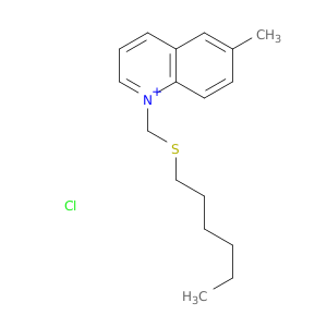 Quinolinium, 1-[(hexylthio)methyl]-6-methyl-, chloride