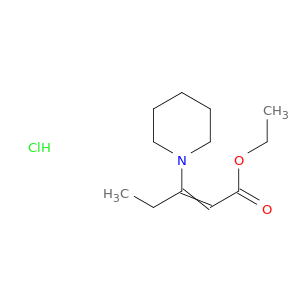 2-Pentenoic acid, 3-(1-piperidinyl)-, ethyl ester, hydrochloride