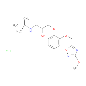 1-(tert-Butylamino)-3-(2-((3-methoxy-1,2,4-oxadiazol-5-yl)methoxy)phenoxy)propan-2-ol hydrochloride