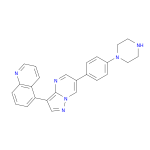 5-[6-[4-(1-哌嗪基)苯基]吡唑并[1,5-a]嘧啶-3-基]喹啉