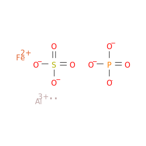 Aluminum iron phosphate sulfate