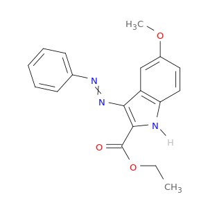 1H-Indole-2-carboxylic acid, 5-methoxy-3-(phenylazo)-, ethyl ester