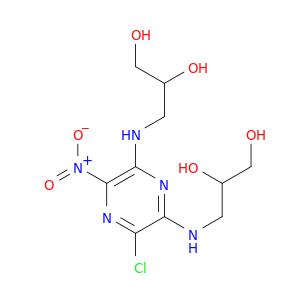 1,2-Propanediol, 3,3'-[(3-chloro-5-nitro-2,6-pyrazinediyl)diimino]bis-