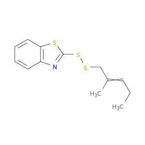 Benzothiazole, 2-[(2-methyl-2-pentenyl)dithio]-