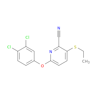 6-(3,4-DICHLOROPHENOXY)-3-(ETHYLTHIO)-2-PYRIDINECARBONITRILE