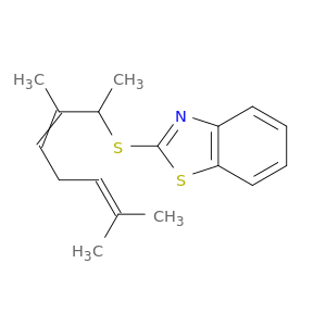 Benzothiazole, 2-[(1,2,6-trimethyl-2,5-heptadienyl)thio]-