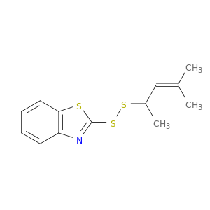 Benzothiazole, 2-[(1,3-dimethyl-2-butenyl)dithio]-