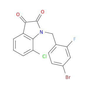 1H-Indole-2,3-dione, 1-[(4-bromo-2-fluorophenyl)methyl]-7-chloro-