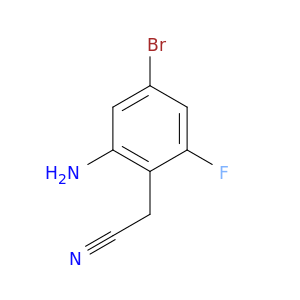 5-Bromo-2-cyanomethyl-3-fluoroanilin2-amino-4-bromo-6-fluoro-benzyl Cyanide